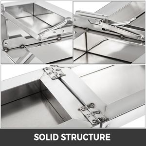 Scaffale Pieghevole in Acciaio Inox 96L X 12W Pollici per Servizio Cibo, Ideale per Rimorchi e Chioschi - Product Image 4