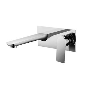 Rubinetto Miscelatore <span class=keywords><strong>a</strong></span> Parete in Ottone Cromato Quadrato per <span class=keywords><strong>Lavabo</strong></span>, Caldo/Freddo, per Bagno Moderno di Hotel e <span class=keywords><strong>Lavabo</strong></span> Vanity - Product Image 1