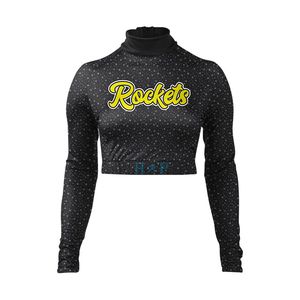 Haut court à manches longues pour uniforme de cheerleading, personnalisé par sublimation, pour femmes et filles, maillots de sport d'équipe, t-shirts, usine OEM ODM - Product Image 4