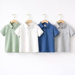 Camiseta Polo de Punto Informal para Niños al por Mayor, 100% Algodón, Bordado Personalizado, Manga Corta, Transpirable, Ropa de Verano para Niños - Product Image 4