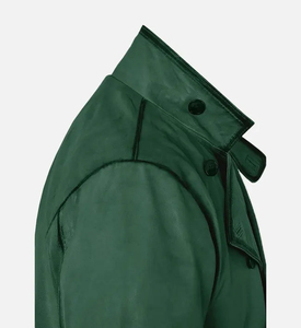 New Best High Style Winter <b>Men's</b> Fish <b>Leather</b> Filled Coat Brown Regular Customized Design Quick Dry Breathable 100% Quality - Product Image 5