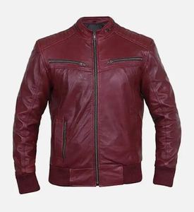 Wholesale Men Fashion Leather Jacket Premium <b>Slim</b> Fit Motorcycle Biker <b>Coat</b> Bulk Supplier Best Price - Product Image 2