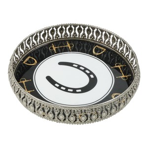 <b>Round</b> German Silver <b>Tray</b> Horse Items Pattern Design Decorative <b>Trays</b> For Snacks Drinks Serve <b>Table</b> Use Decoration For Home <b>Trays</b> - Product Image 5