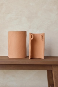 Lámpara de Pared Rectangular de Terracota, Hecha a Mano, Estilo Minimalista, Lámpara de Barro India para Decoración de Interiores y Sala de Estar - Product Image 4