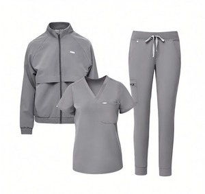 ชุดยูนิฟอร์มพยาบาลผ้า TRS แบบขายส่ง ชุดสครับสำหรับพยาบาล ชุดสครับสำหรับสปา ดีไซน์ทันสมัย รับผลิตแบบ OEM เสื้อแจ็คเก็ตสครับสำหรับพยาบาล - Product Image 2