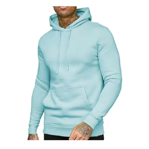 Sweat à capuche personnalisé de haute qualité avec broderie et impression en relief pour hommes, motif uni, collection été - Vente en gros - Product Image 1