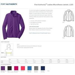 Vestes en microfibre personnalisées pour femmes L223 Broderie personnalisée Ajoutez votre propre logo ou texte pour une touche personnalisée - Product Image 4