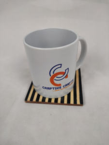 Black & <b>White</b> Checkered Wooden <b>Coasters</b> Set of 4 Resin Inlay Eco-Friendly Modern Design 300mm Diameter for Home/Restaurant Use - Product Image 4