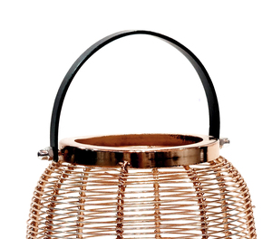 Handmade Iron Wire Candle <b>Lantern</b> - Decorative <b>Hurricane</b> Metal <b>Lantern</b> Candle Holder with Handle Decor Tabletop Indoor-Outdoor - Product Image 3