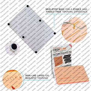Kit de Sutura Quirúrgica de Acero Inoxidable de Primera Calidad para Estudiantes de Medicina, Juego de Entrenamiento, Nuevo Diseño Duradero, Kit de Práctica de Sutura - Product Image 6