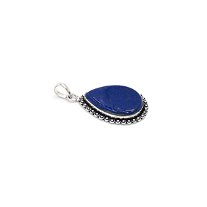 Pendentif en Lapis Lazuli naturel, pendentif en pierre précieuse en forme de poire, pendentif en pierre bleue, pendentif en laiton, pendentifs faits à la main - Product Image 2