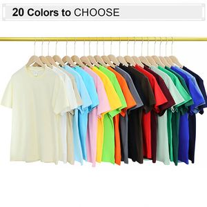 เสื้อผ้าขายส่งคุณภาพสูงสำหรับฤดูร้อน ผ้าฝ้าย 100% 240 กรัม ผสมผสาน ปักลายด้านหน้าตามสั่ง ผ้ากันยับ ระบายอากาศได้ดี ไซส์พลัส ขนาดใหญ่พิเศษ สีพื้น - Product Image 2