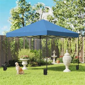 Gazebo Pop-Up Blu Scuro e Tettoia Portatile: Soluzione Pratica per Pergole - Product Image 1