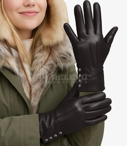 Gants de moto en cuir imperméables de haute qualité pour l'hiver, doublure thermique Thinsulate, coupe-vent, pour la motocross par temps froid - Product Image 2