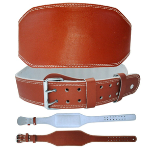 Leather Wrap-Around Weightlifting Belt with Lumbar <b>Support</b> and <b>Back</b> <b>Support</b> Durable and Breathable for Adult Gym Training - Product Image 5
