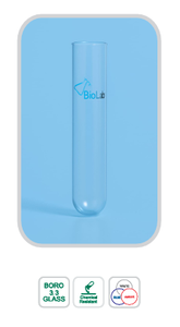 Tubos de Ensayo, Fondo Redondo, Sin Borde, Tubo de Ensayo de Vidrio Boro 3.3 Azul, Tubo para Muestras de Laboratorio, Resistente a Químicos, Marcación Clara - Product Image 3