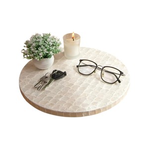 Capiz Shell Inlay Spinning Tray - Product Image 2