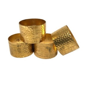 Ensemble d'anneaux de serviette en métal doré de haute qualité, finition laiton de luxe, porte-serviettes pour mariage, banquet, décoration d'hôtel, vente en gros - Product Image 2