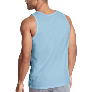 Camiseta sin Mangas de Alta Calidad para Hombre, de Algodón y Poliéster, con Logotipo Personalizado, Informal, para Gimnasio, Holgada, Ligera, Tejida y Transpirable - Product Image 3