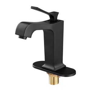 Rubinetto da cucina monocomando con finitura oro rosa, rubinetto nero opaco con scarico a pulsante per B - Product Image 1