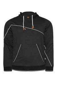 ชุดวอร์มผู้ชายไซส์ใหญ่แบบมีฮู้ดตัดเย็บขอบสีดำ รุ่นขายดีมาแรงประจำปี 2026 รับผลิตตามสั่งขายส่ง ชุดวอร์มสีดำกลางคืน - Product Image 5