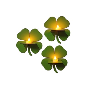 New leaf clover wooden <b>shelf</b> wall mounted storage <b>shelves</b> for home hotels living room kitchen bathroom home decor accessories - Product Image 1