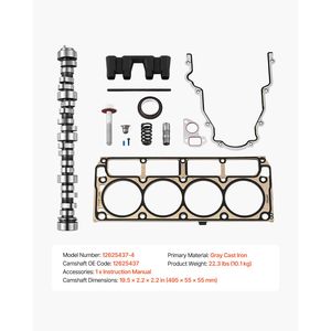 Kit Albero a Camme Rialzato per Camion Norris 1999-2013 per GM Gen3/4, Set da 13 Pezzi in Ghisa Grigia, Compatibile con Modelli dal 1999 - Product Image 6