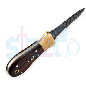 Top Quality Handmade Damascus Steel Wood Oyster <b>Knife</b> Non-Slip Grip <b>Handle</b> Eco-Friendly Clam Shell fish Opener Tool Custom - Product Image 3