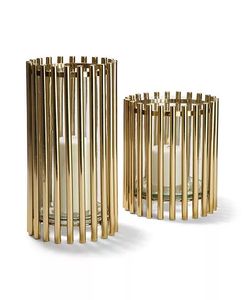 Cylinder Iron Wire Decorative <b>Candlestick</b> <b>Holder</b> Home Hotel Wedding Home Lighting Decoration Gold Finishing Candle <b>Holder</b> - Product Image 1