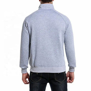 Sweat-shirt pour homme de haute qualité, col montant, fermeture éclair quart, coton/polyester respirant, vente en gros - Product Image 6