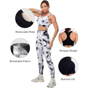 2026 Arrived Fully Customized Fitness Sports 3 Piece <b>Set</b> For Women Sublimation Print Full Length Yoga <b>Set</b> - Product Image 4