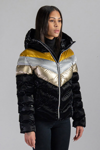 Veste matelassée pour femme en gros, personnalisable, coupe décontractée, coupe-vent, fermeture éclair, poches latérales, manteau premium pour femme pour l'hiver - Product Image 3