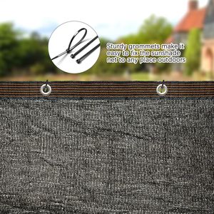 Rete Parasole Nera 60% 2,4m x 3,6m con Chiusura Speciale Rinforzata a Chiodo - Teli e Reti Ombreggianti - Product Image 2