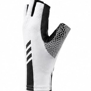 Gants de cyclisme demi-doigts en PU, design en maille respirante, gants de course unisexes, fermeture à boucle et crochet, ajustement universel - Product Image 2