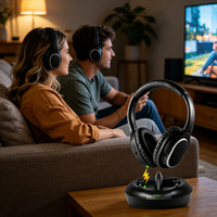 Auriculares Inalámbricos para TV con Cancelación de Ruido y Base de Carga Automática para Cine en Casa