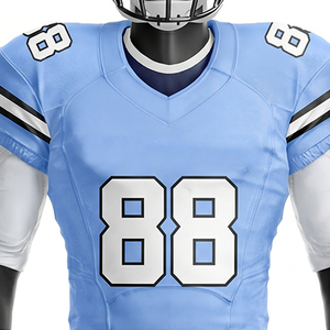 Uniforme de Fútbol Americano de Primera Calidad Antiarrugas, Diseño Personalizado, Sublimado, Manga Corta para Adultos - Product Image 5