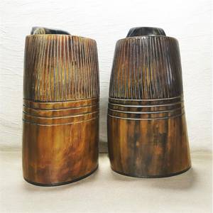 Taza Artesanal de Lujo Ecológica Grabada a Medida de Cuerno de Búfalo y Cuerno de Buey para Cerveza/Ale/Miel, Regalo Nórdico Medieval FAIZA CRAFT - Product Image 4