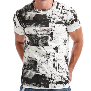 T-shirt homme sport personnalisé, impression intégrale, sublimation 3D, manches courtes, prix de gros - Product Image 1