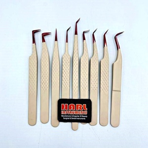 Pinces à épiler professionnelles pour extensions de cils, couleurs personnalisables (mat nude rose gold), logo personnalisé pour les fournitures d'extensions de cils - Product Image 2