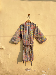 Bata de Kimono con Estampado Digital de Dibujos Animados para Mujer, Suave y Transpirable, 100% Algodón, Camisón de Verano Hecho a Mano, Cuello en V, Cintura Elástica, Largo Completo - Product Image 2