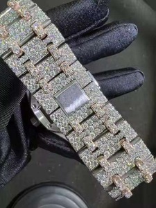 Luxury Diamond Watch Women Analog <b>Chronograph</b> 40mm Round Case Sapphire Dial Stainless Steel Band Butterfly Clasp Quartz Movement - Product Image 2