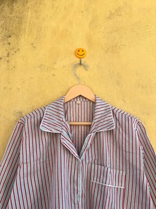 Conjunto de Pijama de Algodón a Rayas para Mujer, Manga Larga, Cintura Elástica, Ropa de Dormir Clásica, Material de Popelina Suave, para Primavera - Product Image 4