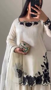NEW LAUNCHED PAKISTANI SALWAR KAMEEZ FABRIC FENDY COTTON <b>TOP</b>-BOTTOM DUPATTA TRADITIONAL PARTY WEAR for WOMEN ALL SEASONS QUICK - Product Image 5