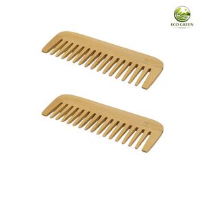 Peigne à cheveux en bambou naturel, brosse démêlante, peigne écologique et durable pour les soins des cheveux, grand modèle classique, vente en gros directe d'usine - Product Image 5