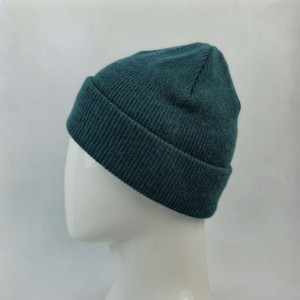 MEYBA SPORTS Unisex Dark Green Knit Beanie <b>Hat</b> 100% Acrylic Winter Warm Cuffed Solid Color Casual Adult Size 56-58CM - Product Image 6