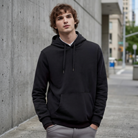 Sweat à capuche unisexe surdimensionné en molleton personnalisé avec broderie numérique, logo personnalisé, 100% coton, pull décontracté d'hiver