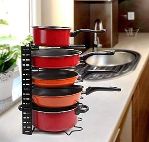 Support de rangement pour casseroles, 5 niveaux, empilable, en métal, organisateur de cuisine pour casseroles et poêles - Product Image 5