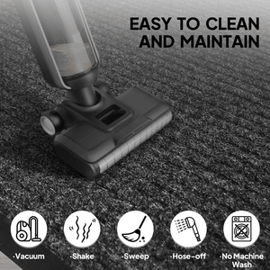 Tappeto d'ingresso commerciale in PVC composito grigio scuro 90x180x0,7 cm, extra lungo, resistente, protezione per pavimenti, 1 pz. - Product Image 3