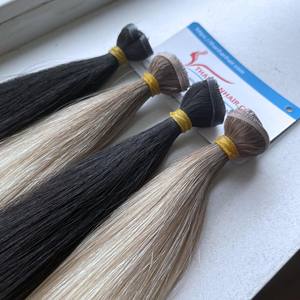 Extensiones de pelo de trama atadas a mano al por mayor, precio de fábrica, pelo virgen 100%, pelo vietnamita, extensión de trama atada a mano, alta calidad - Product Image 5