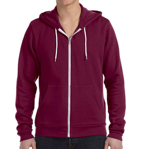 Sweat à capuche zippé en polaire violet pour homme, impression personnalisée, logo et tissu sur mesure, option grandes tailles - Product Image 4